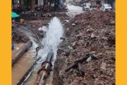 नवी सांगवीत पाईपलाईन फुटून लाखो लिटर पाणी वाया