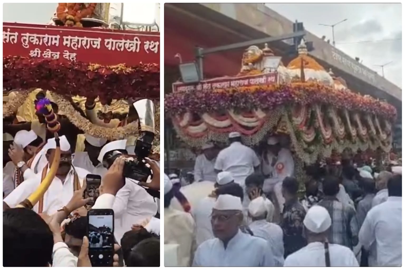 निगडीत संत तुकाराम महाराज पालखीतील वारकऱ्यांसाठी भाजपकडून अन्नदान; आमदार शंकर जगताप यांच्या माध्यमातून वारकऱ्यांची सेवा
