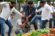 पाच हजारांचा हप्ता देण्यास नकार दिल्याने भाजी विक्रेत्याला लाथाबुक्क्यांनी मारहाण