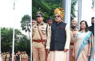 स्वातंत्र्यदिनी राज्यपाल जिष्णु देव वर्मा यांच्या हस्ते ध्वजारोहण