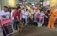 भटक्या कुत्र्यांच्या वाढत्या त्रासा विरोधात राष्ट्रवादी काँग्रेसचे महापालिकेत तीव्र आंदोलन