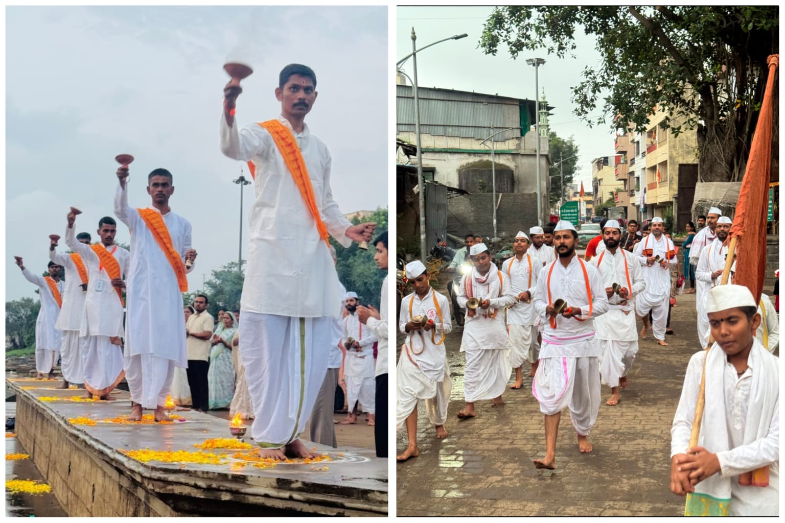 जगद्गुरू संत तुकोबारायांच्या देहूनगरीत ‘नमामि इंद्रायणी महाआरती’ भक्तिभावात संपन्न