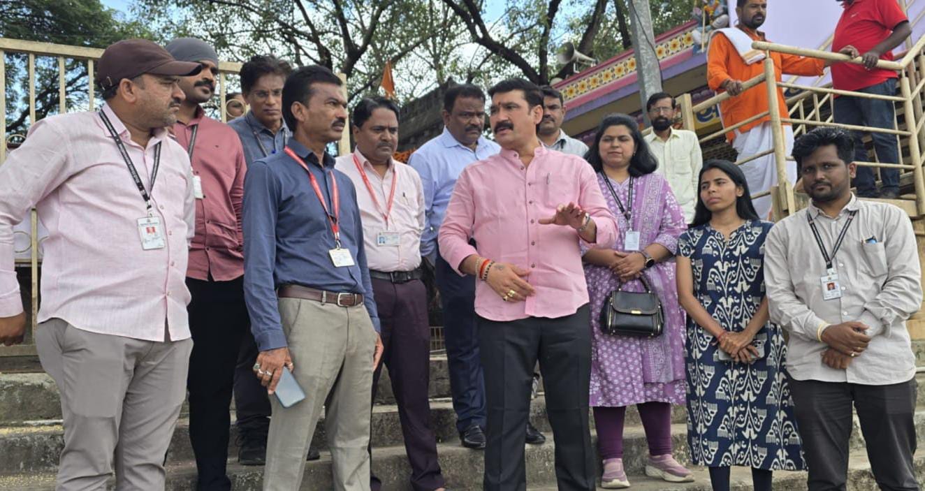 गणेशोत्सवाच्या पार्श्वभूमीवर विसर्जन घाटांची पाहणी; आवश्यक कामे तातडीने पूर्ण करण्याच्या नाना काटे यांच्या सूचना