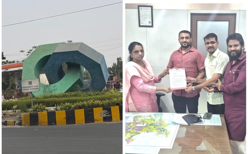 यशवंतनगर चौकातील ‘नट-बोल्ट’ शिल्प स्थलांतरित करा; युवासेना उपशहर प्रमुख कुणाल जगनाडे‌ यांची मागणी
