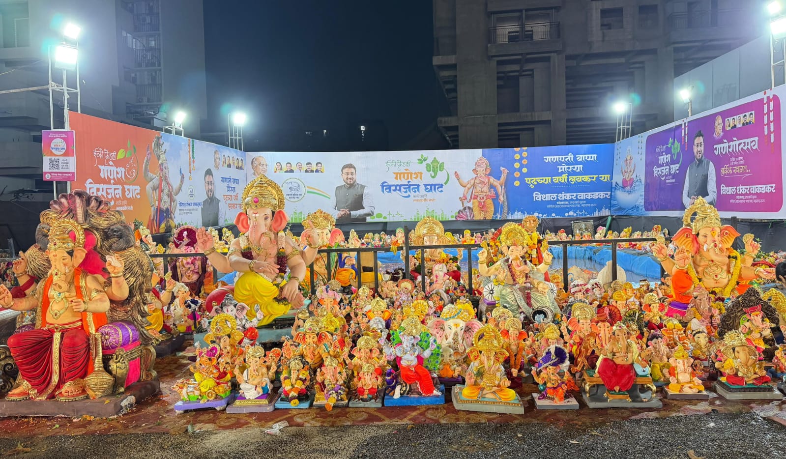भक्तीला पर्यावरण संवर्धनाची साथ; वाकडमधील इको-फ्रेंडली गणेश विसर्जन घाटावर ७ हजार गणेशमूर्तींचे पर्यावरणपूरक विसर्जन