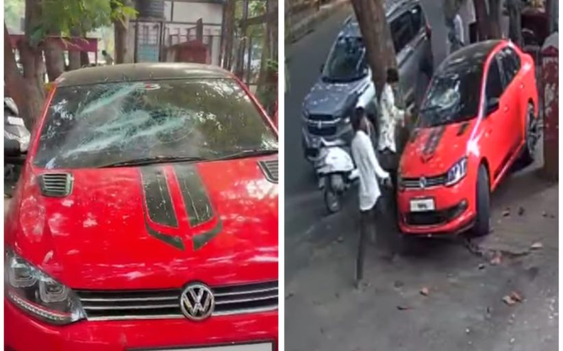 संभाजीनगर येथे कोयत्याने कार फोडली, नागरिकांना जीवे मारण्याची धमकी; पाच जणांविरोधात गुन्हा दाखल