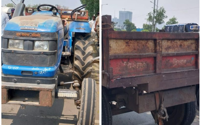 केएसबी चौकात ट्रॅक्टर आणि दुचाकीची धडक; ८ वर्षीय चिमुकलीचा दुर्दैवी मृत्यू, आई-वडील गंभीर जखमी