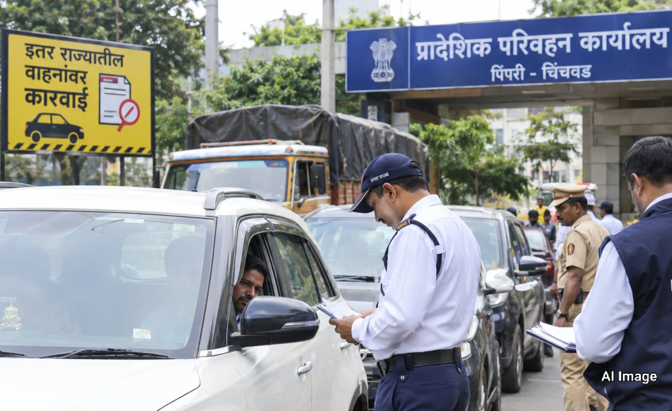 इतर राज्यात नोंदणी असलेल्या ४२ वाहनांवर कारवाई; पिंपरी-चिंचवड प्रादेशिक परिवहन कार्यालयाची विशेष तपासणी मोहीम