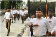 विजयादशमी पथसंचलनात भाजप शहराध्यक्ष शत्रुघ्न काटे यांचा सहभाग; शिस्त, एकात्मता आणि राष्ट्रभक्तीचे दर्शन