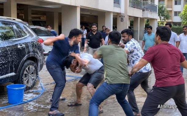 चऱ्होलीत गाडी धुण्यावरून सोसायटीत तुंबळ हाणामारी; परस्परविरोधी गुन्हे दाखल