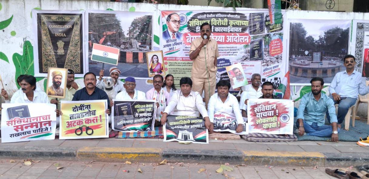 संविधान शिल्प हटवलेल्या चौकाला ‘डॉ. बाबासाहेब आंबेडकर चौक’ नाव द्या - नरेंद्र बनसोडे
